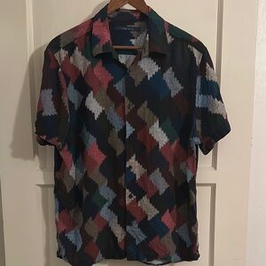 Perry Ellis Multicolor Patterned Shirt